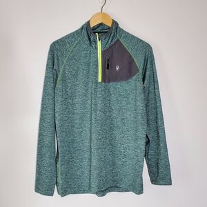 Little Donkey Andi Green and Grey Athletic Long Sleeve top Size Small